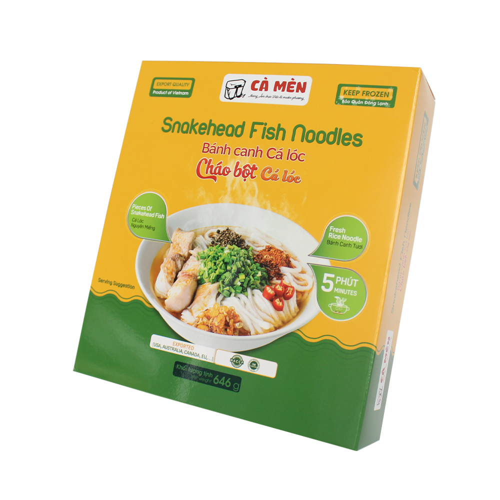 CA MEN Snakehead Fish Noodles 646g (Case 20)