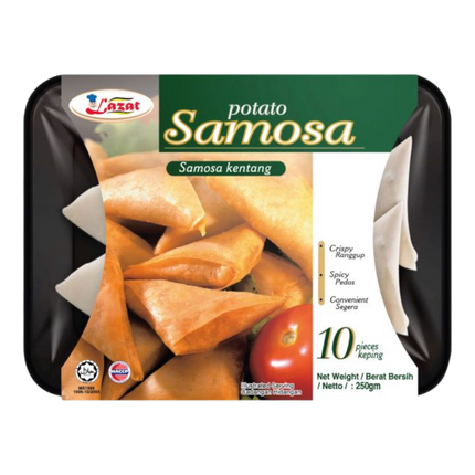 LAZAT Samosa Potatoes 10'S 250g (Case 24)