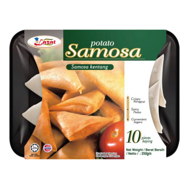 LAZAT Samosa Potatoes 10'S 250g (Case 24)