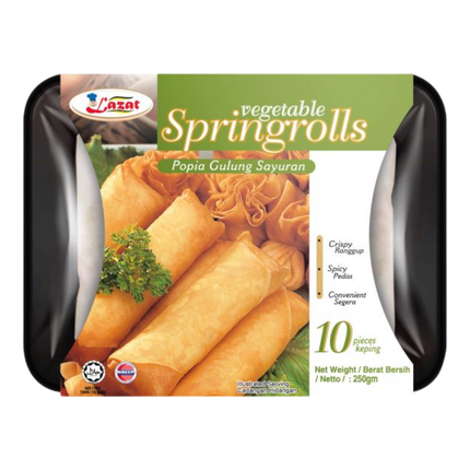 LAZAT Springrolls Vegetable 10'S 250g (Case 24)