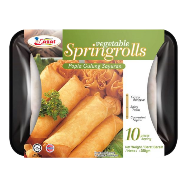 LAZAT Springrolls Vegetable 10'S 250g (Case 24)
