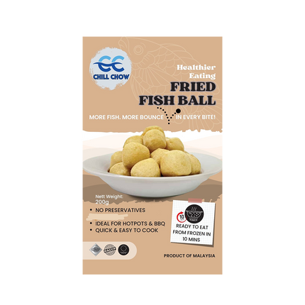 CHILL CHOW Fried Fish Ball 200g (Frozen) (Case 50)