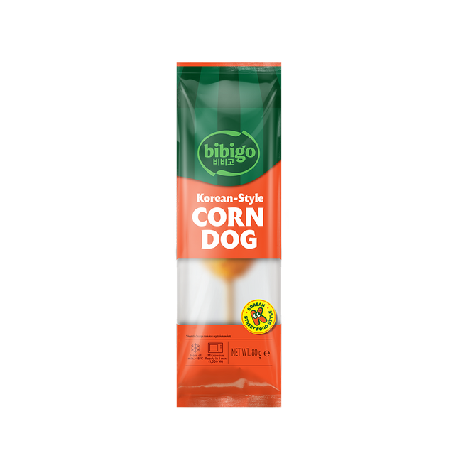 CJ BIBIGO Plant-Based Crispy Corndog 80g (Case 36)