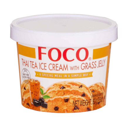 FOCO Ice Cream Cup - Thai Tea with Grass Jelly (2pcs) 160g (Case 30)