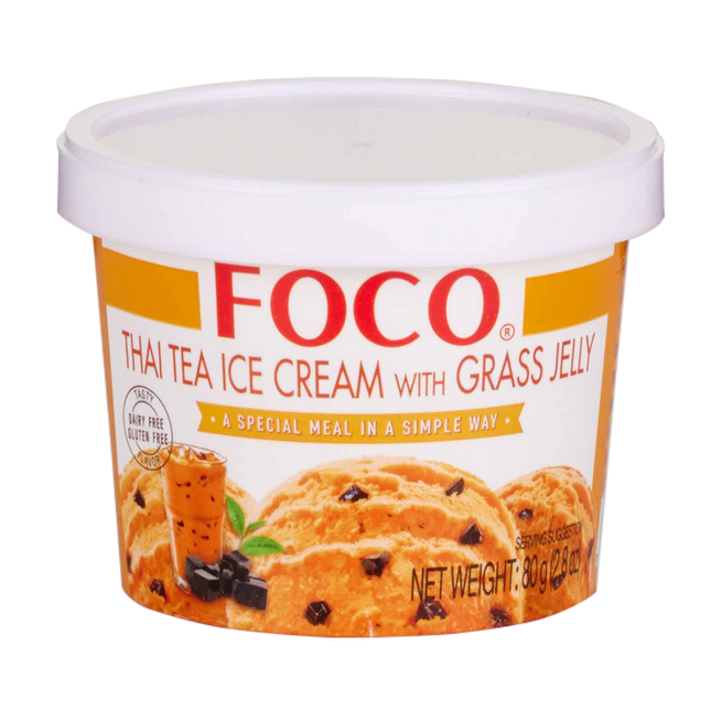 FOCO Ice Cream Cup - Thai Tea with Grass Jelly (2pcs) 160g (Case 30)