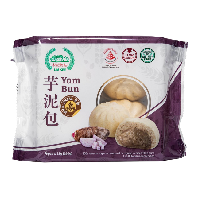 LIM KEE WHOLEMEAL YAM BUN 140g (Case 18)