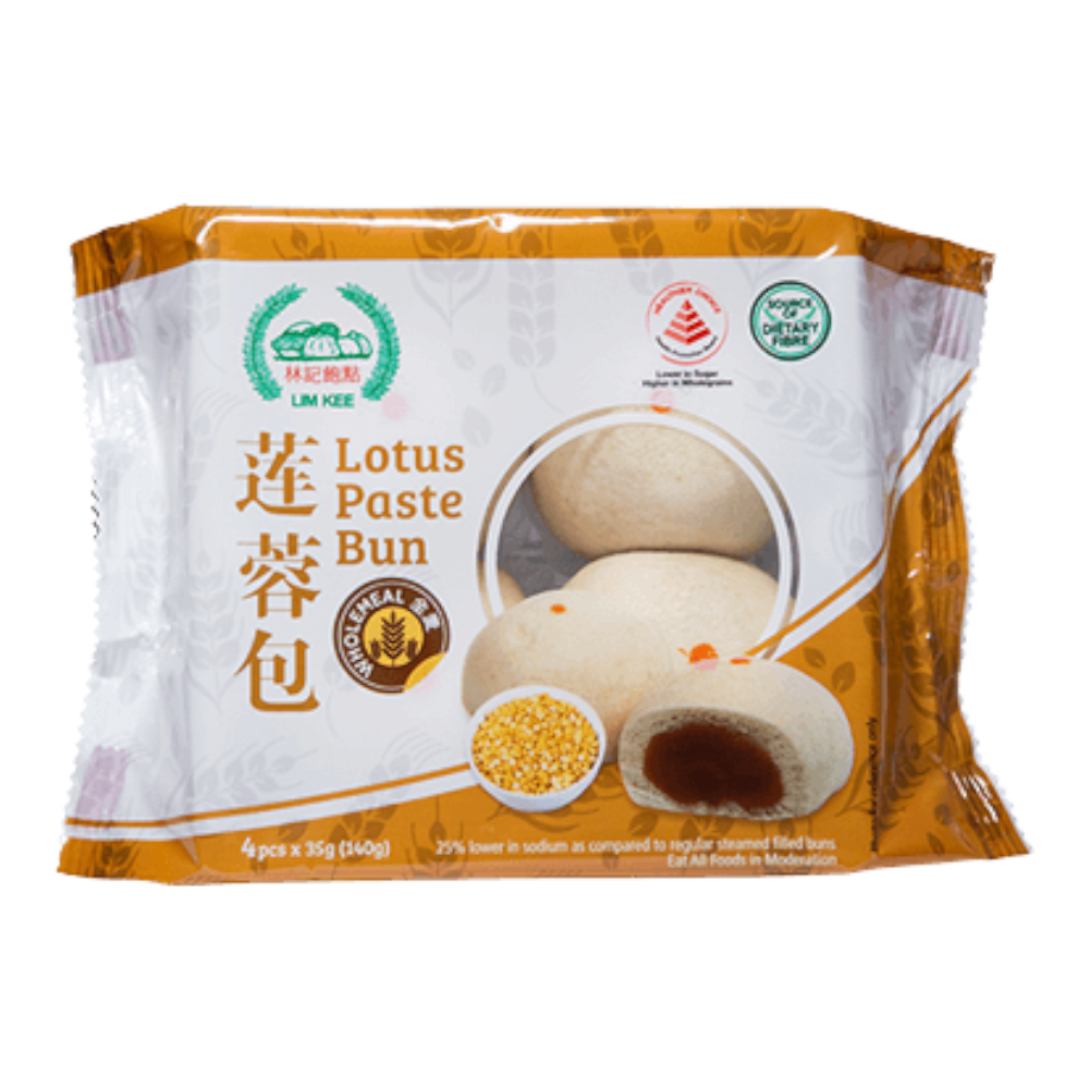 LIM KEE WHOLEMEAL LOTUS PASTE BUN 140g (Case 18)