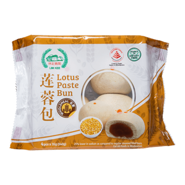 LIM KEE WHOLEMEAL LOTUS PASTE BUN 140g (Case 18)