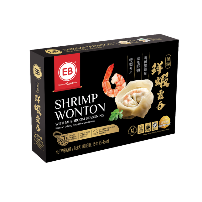 EB Shrimp Wonton with Mushroom Seasoning 154g (Case 12)