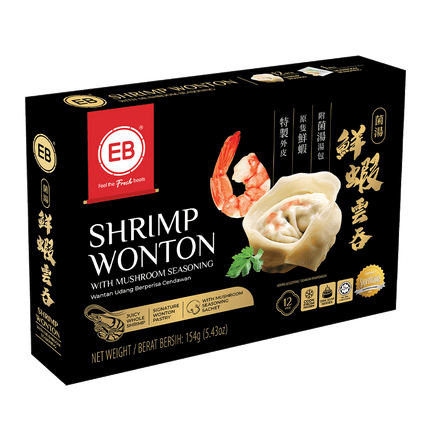 EB Shrimp Wonton with Mushroom Seasoning 154g (Case 12)