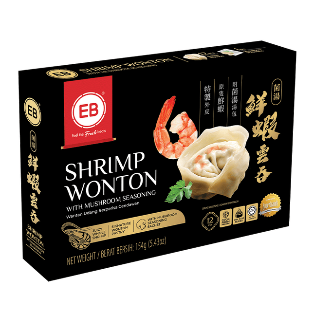 EB Shrimp Wonton with Mushroom Seasoning 154g (Case 12)