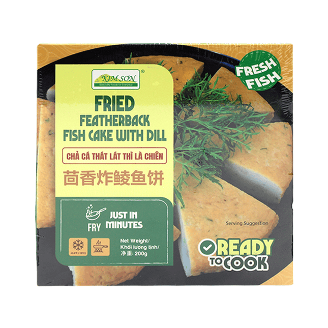 Kim Son Fried Featherback Fish Cake With Dill 200G (Case 24)
