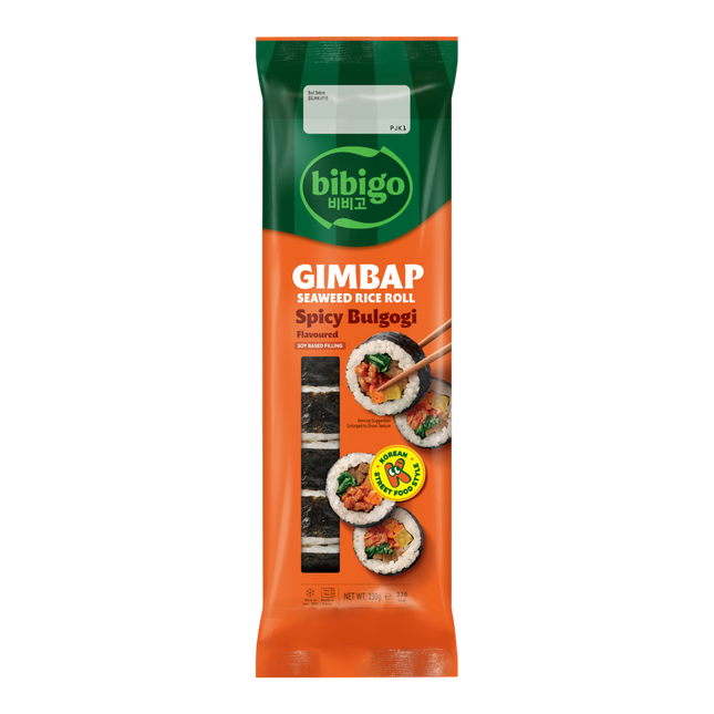 CJ BIBIGO Gimbap Seaweed Rice Roll Bulgogi 230g (Case 20)