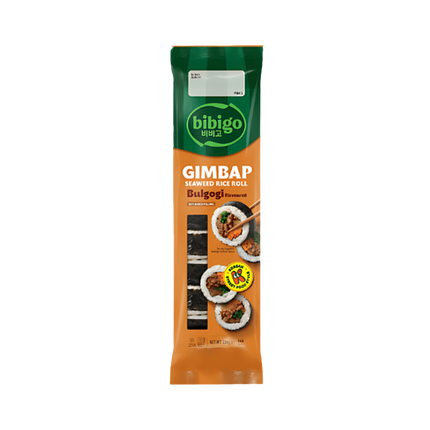 CJ BIBIGO Gimbap Seaweed Rice Roll Bulgogi 230g (Case 30)