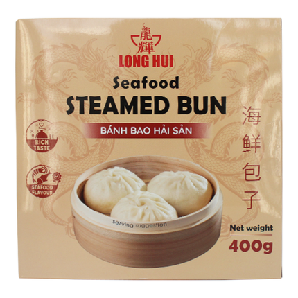LONG HUI Seafood Steamed Bun 400g (Frozen) (Case 20)