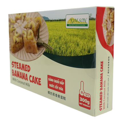 Kim Son Steamed Banana Cake With Coconut Milk 300g (Frozen) (Case 20)