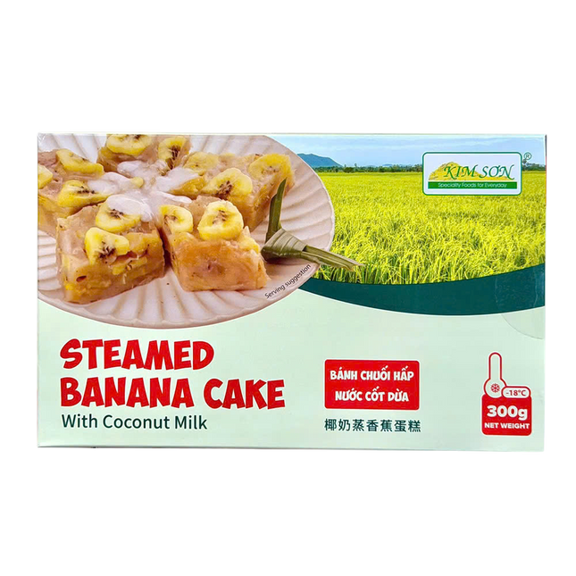 Kim Son Steamed Banana Cake With Coconut Milk 300g (Frozen) (Case 20)