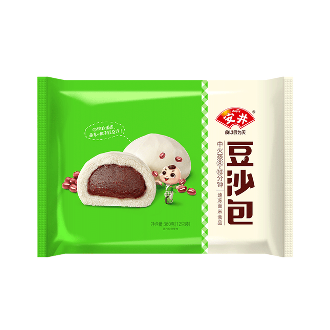 ANJOY Red Bean Bun 360g (Case 12)