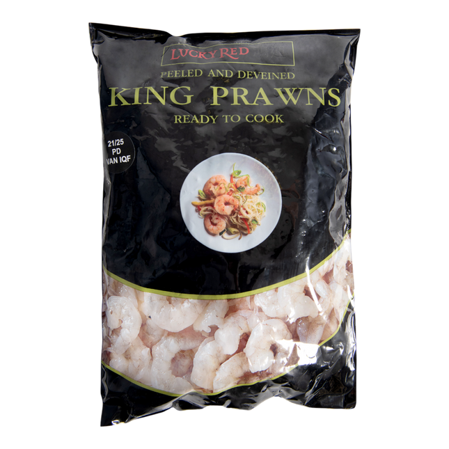 LUCKY RED IQF Raw P&D King Prawns 21/25 900gnet (Case 6)