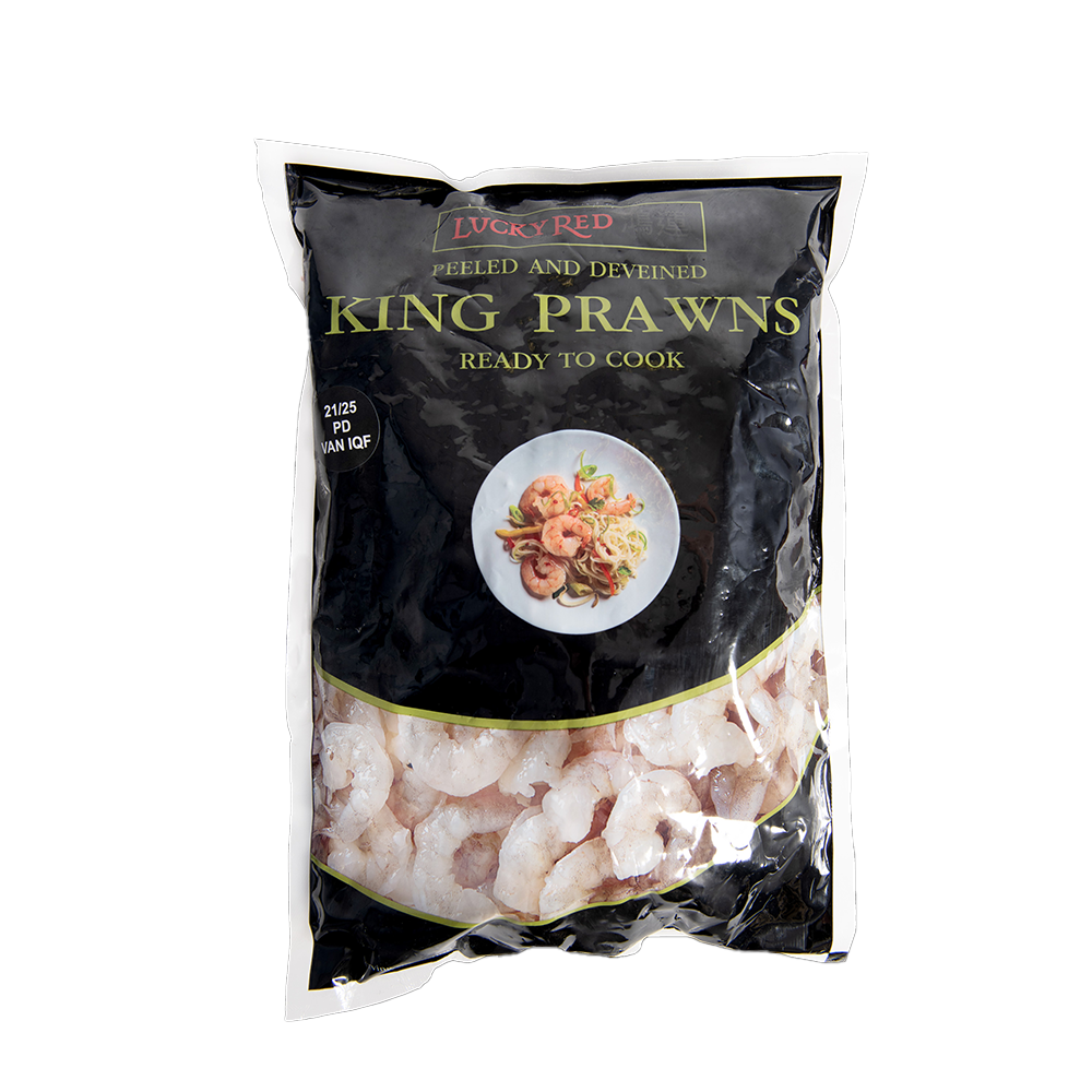 LUCKY RED IQF Raw P&D King Prawns 26/30 900gnet (Case 6)