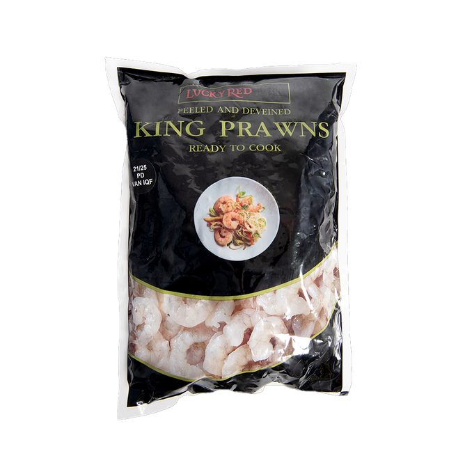 LUCKY RED IQF Raw P&D King Prawns 31/40 900g NET (Case 6)