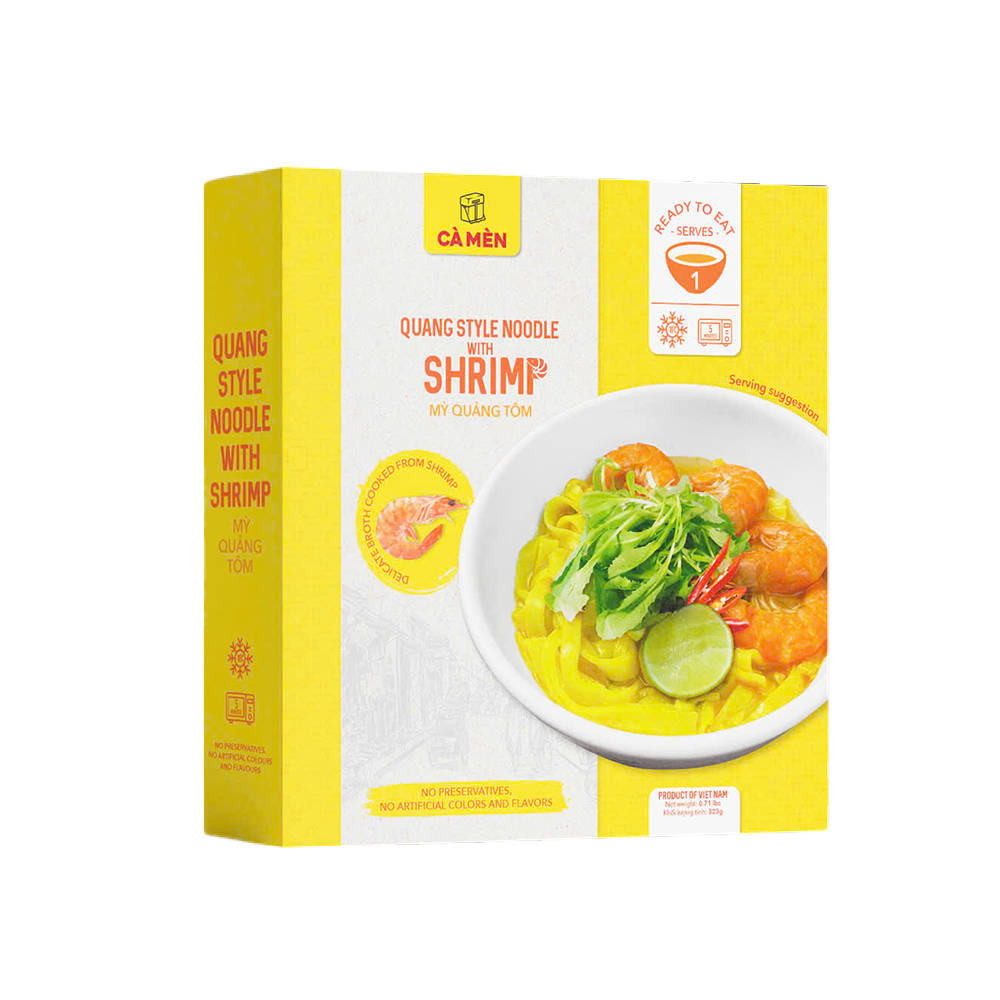 CA MEN Quang Style Noodle With Shrimp 323g (Case 20)