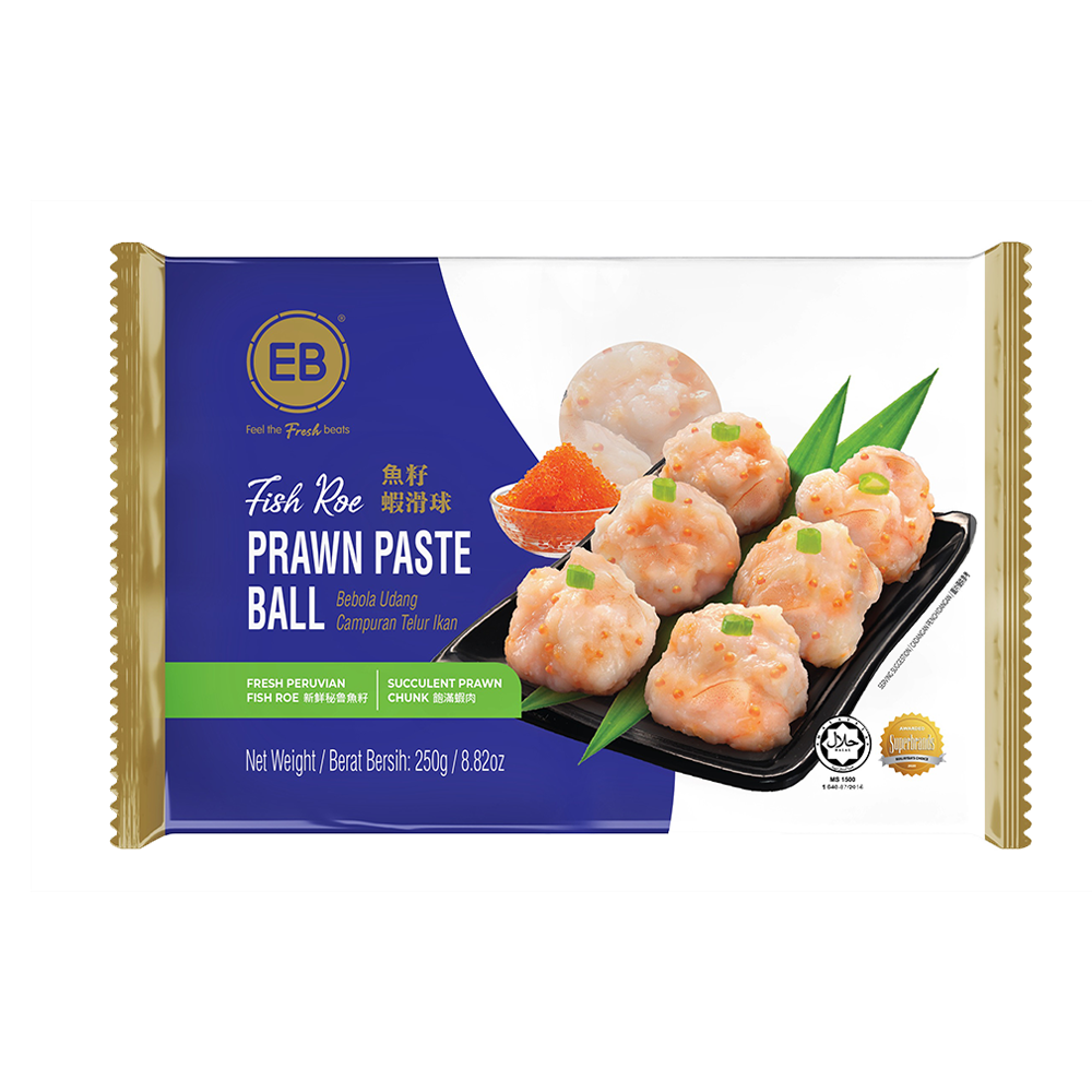 Fish Roe Fish Ball EB Fish Roe Prawn Paste Ball 250g (Case 12) – Longdan Wholesale