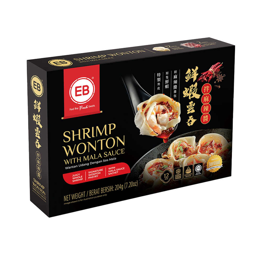 EB Shrimp Wonton with Mala Sauce 204g (Case 12)