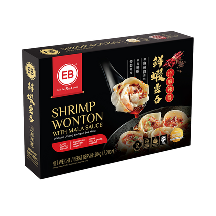 EB Shrimp Wonton with Mala Sauce 204g (Case 12)