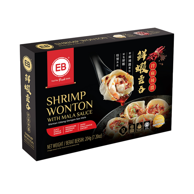 EB Shrimp Wonton with Mala Sauce 204g (Case 12)