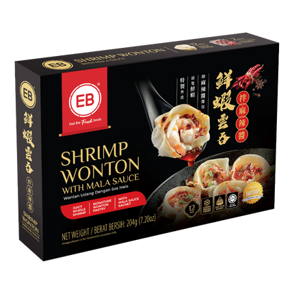 EB Shrimp Wonton with Mala Sauce 204g (Case 12)