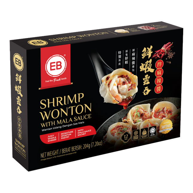 EB Shrimp Wonton with Mala Sauce 204g (Case 12)