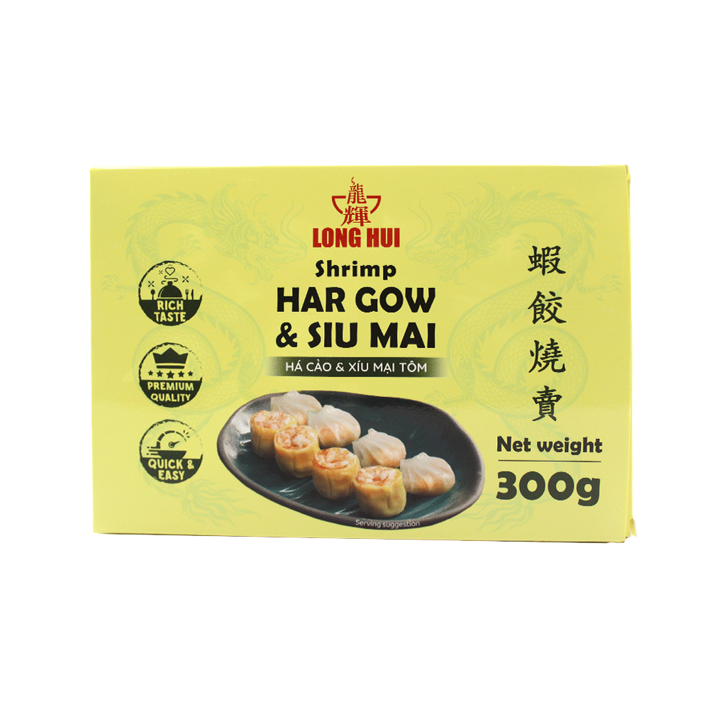 LONG HUI Shrimp Har Gow & Siu Mai 300g (Case 20)