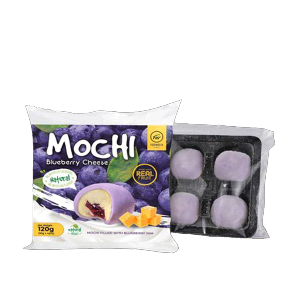 FOODWORTH Blueberry Cheese Mochi 120g (Case 24)