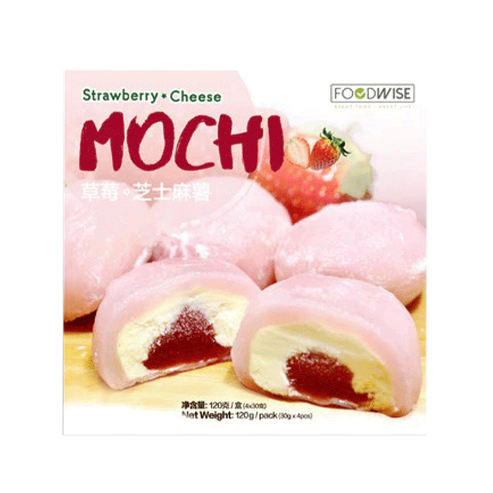 FOODWORTH Strawberry Cheese Mochi 120g (Case 24)