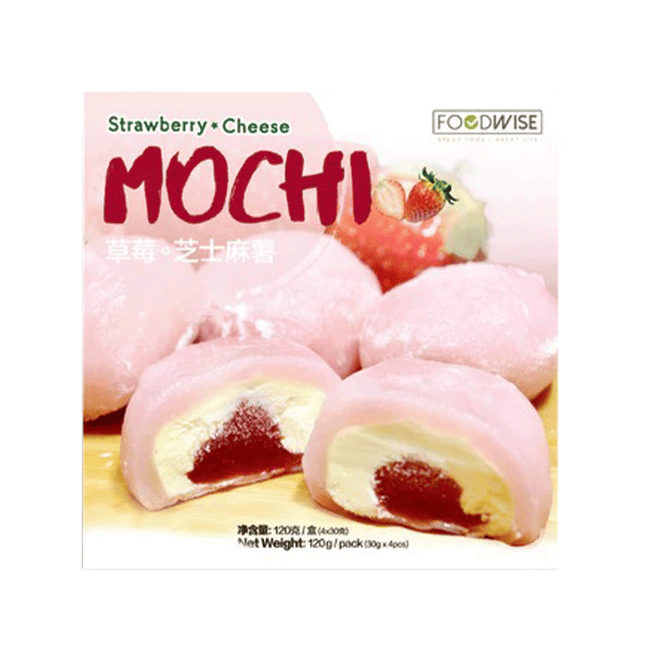FOODWORTH Strawberry Cheese Mochi 120g (Case 24)