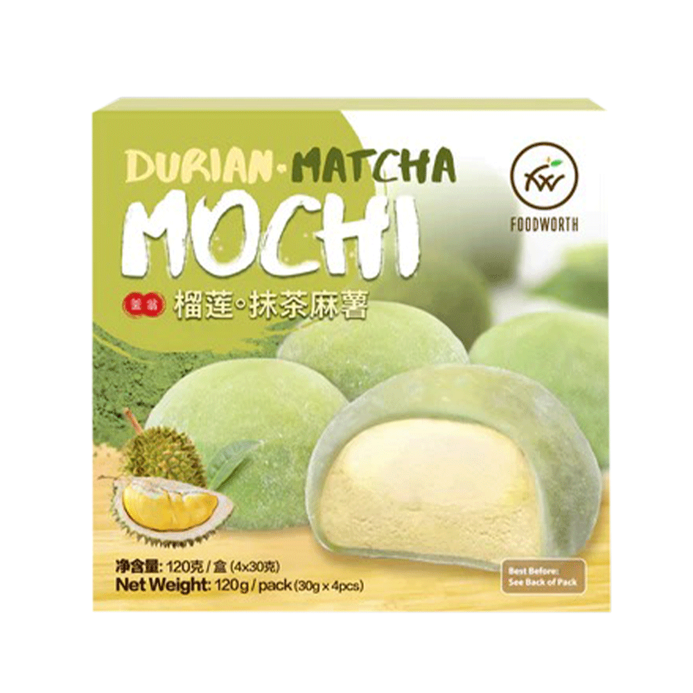 FOODWORTH Durian Matcha Mochi 120g (Case 24)