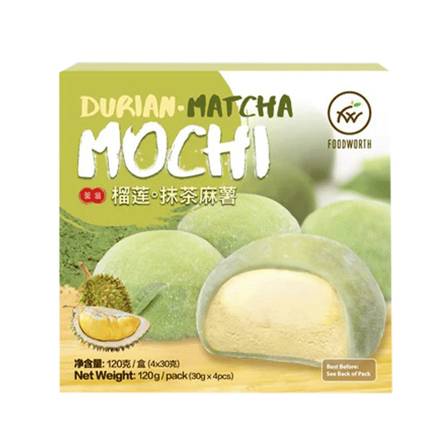 FOODWORTH Durian Matcha Mochi 120g (Case 24)