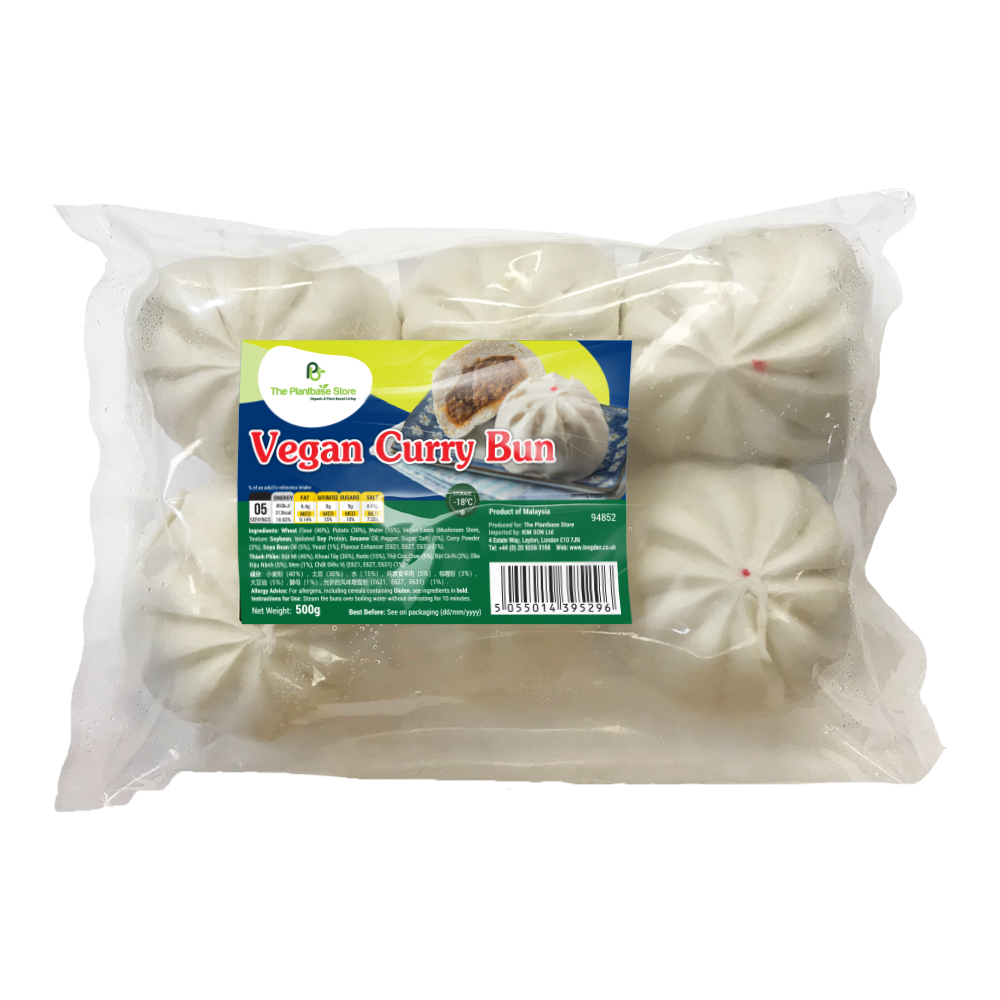 The Plantbase Store Vegan Curry Bun 500g (Case 6)