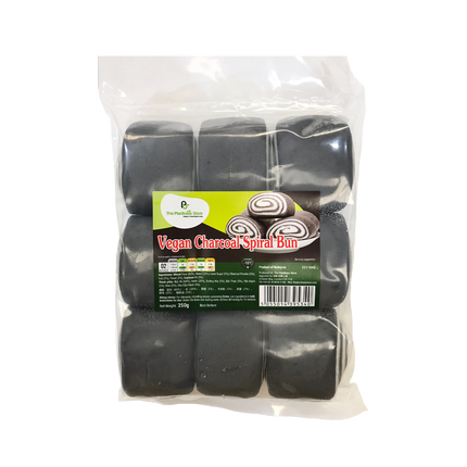 The Plantbase Store Vegan Charcoa Spiral Bun 250G (Frozen) - Longdan Official Online Store