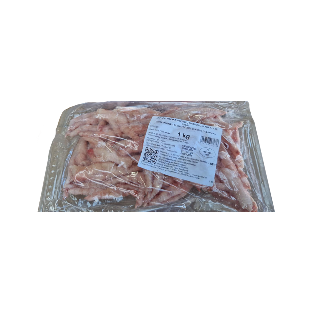 KPS Chicken Paws 1kg (Case 10)