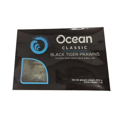 OCEAN CLASSIC Black Tiger HOSO 16/20 600g net (1kg Gr) (Case 10)