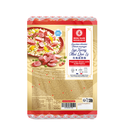HOA NAM Chinese Sausages Mai Que Lo 500g (Case 18)