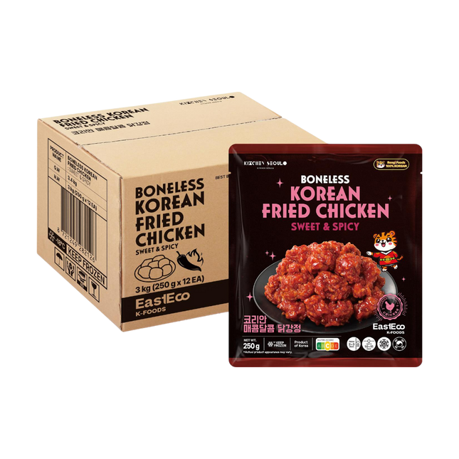 KITCHEN SEOUL Korean Boneless Fried Chicken Sweet & Spicy 250g (Case 12)