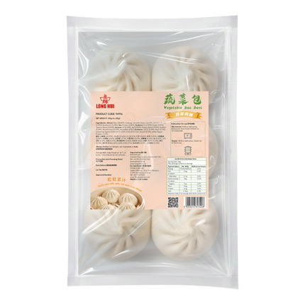 LONG HUI Vegetable Bao Buns 510g (Frozen) (Case 12)