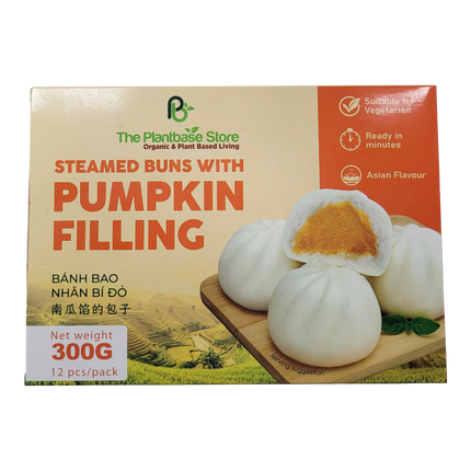 THE PLANTBASE STORE Steamed Buns With Pumpkin Filling (4pcs) 300g (Case 12)