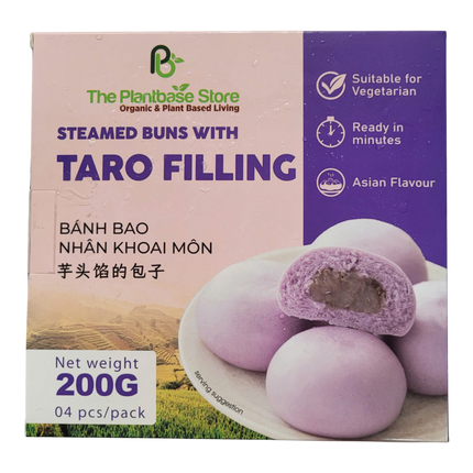 THE PLANTBASE STORE Steamed Buns With Taro Filling (4pcs) 200g (Case 20)