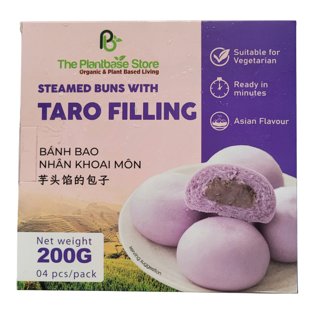 THE PLANTBASE STORE Steamed Buns With Taro Filling (4pcs) 200g (Case 20)