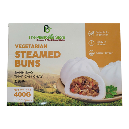 THE PLANTBASE STORE Vegetarian Steamed Buns (6pcs) 400g (Case 12)