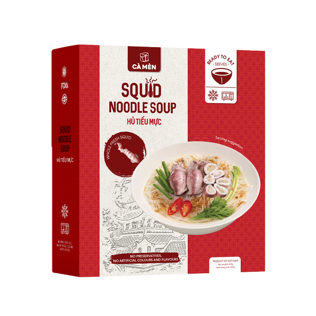 CA MEN Squid Noodle Soup 605G (Case 20)